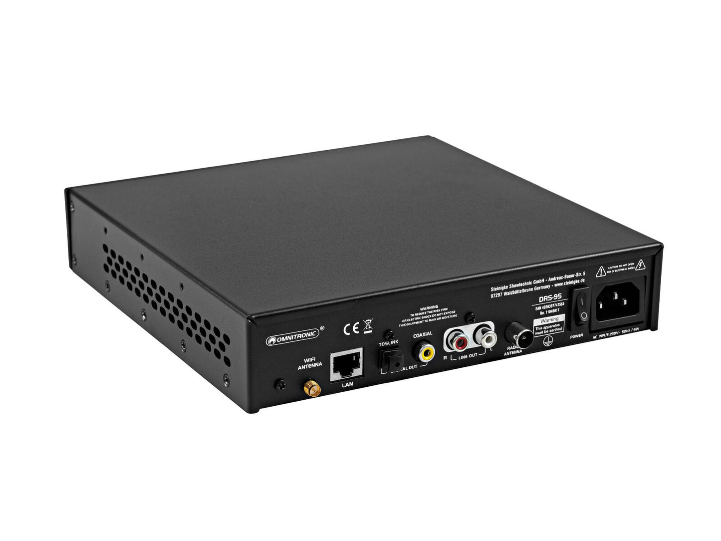 OMNITRONIC DRS-95 Internet Radio with DAB+ and Bluetooth