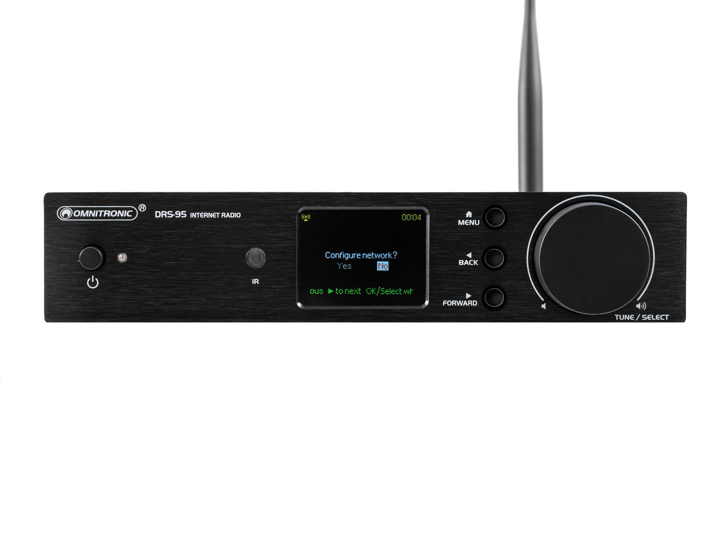 OMNITRONIC DRS-95 Internet Radio with DAB+ and Bluetooth