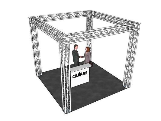 ALUTRUSS Truss Set QUADLOCK 6082 square 4x4x3.5m (WxDxH)