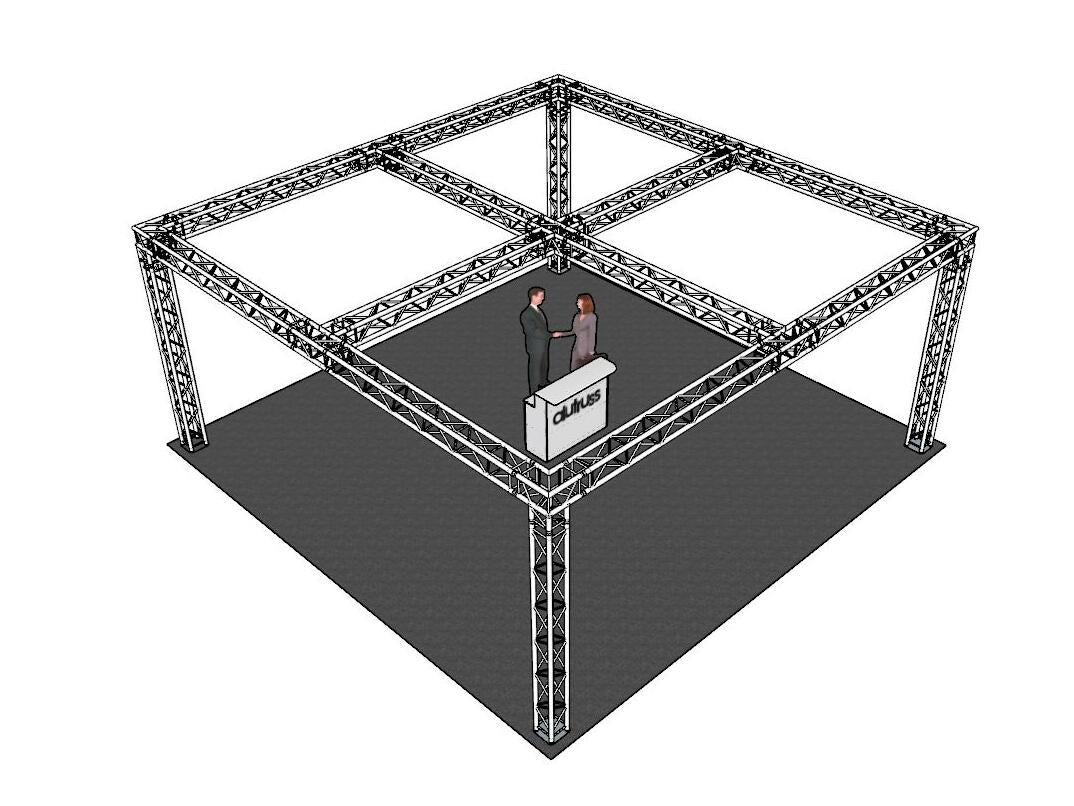 ALUTRUSS Truss Set QUADLOCK 6082 square 4x4x3.5m (WxDxH)