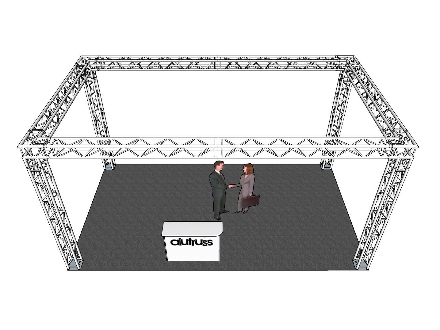 ALUTRUSS Truss Set QUADLOCK 6082 rectangle 7x4x3.5m (WxDxH)
