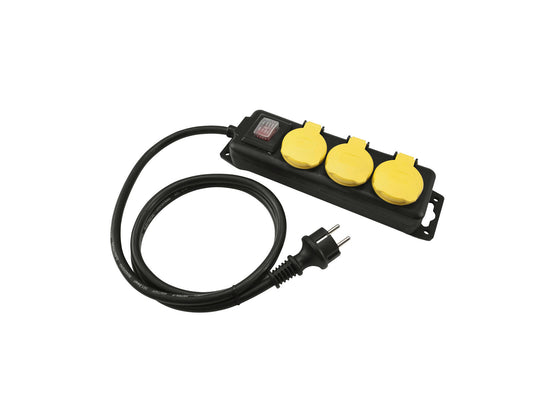 EUROLITE Distributor 3-fold IP44 bk 1,5m