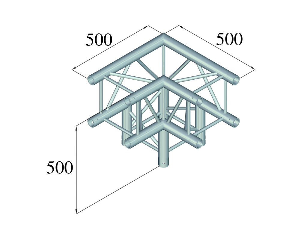 ALUTRUSS QUADLOCK 6082L-30 3-way Corner 90°