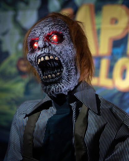 EUROPALMS Halloween Figure Zombie with chainsaw, animated, 170cm