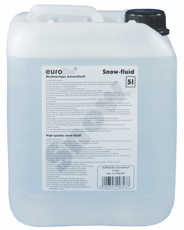 Liquid for snow machines Eurolite Snow Fluid 5l 